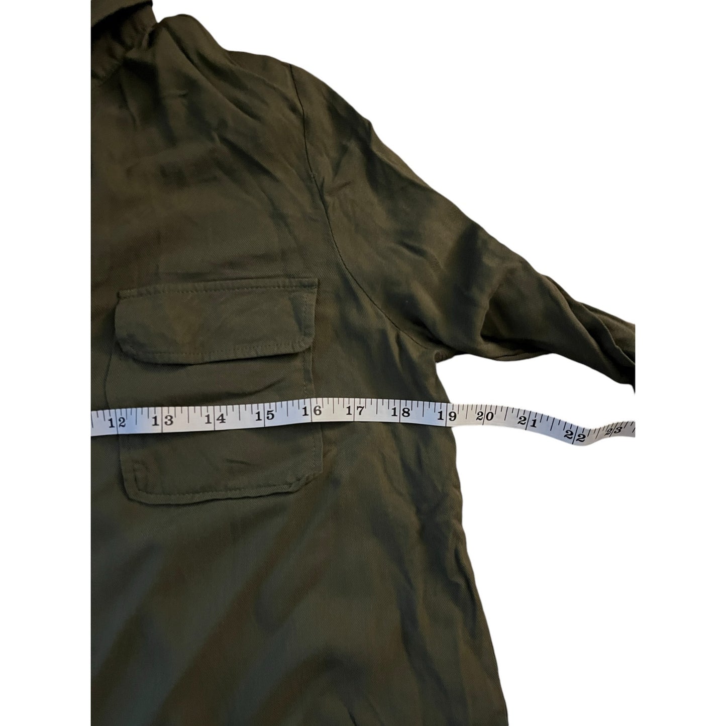 Jack by BB Dakota Olive Green Utility Blouse