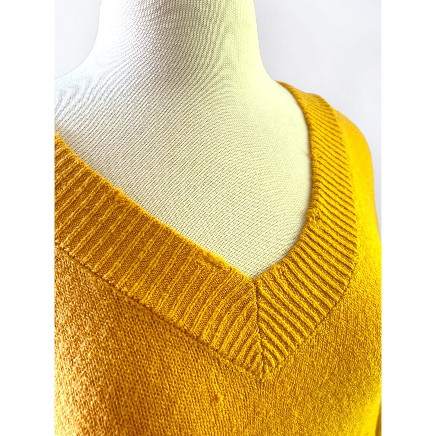 Melrose and Market Yellow Destroyed Sweater