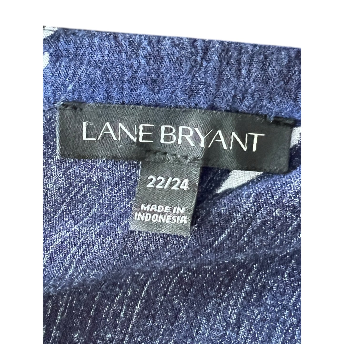 Lane Bryant Midnight Blue Floral Blouse