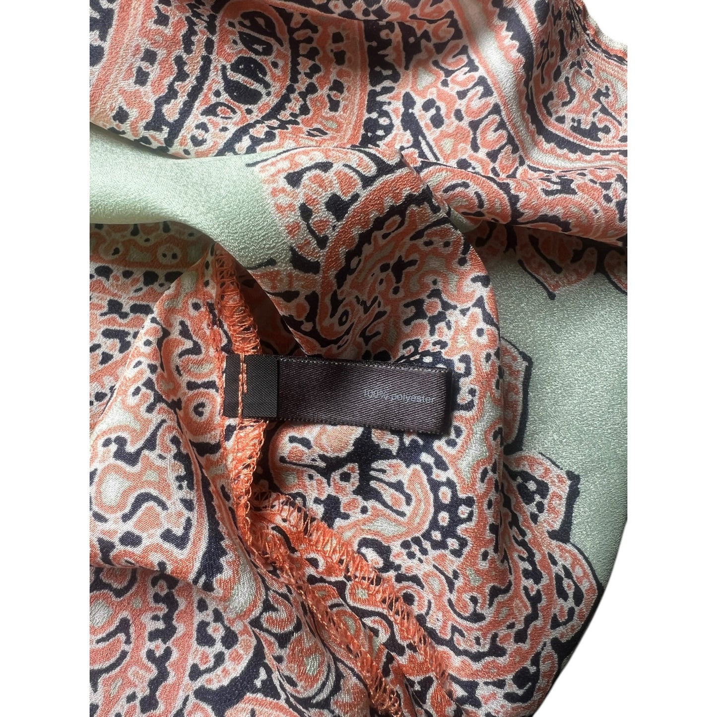 The Limited Factory Blue and Orange Paisley Blouse