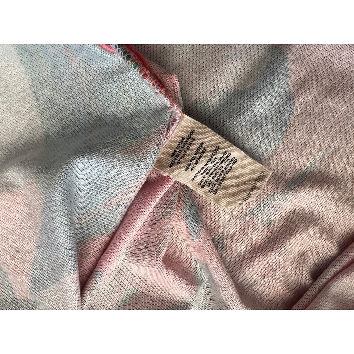 Soft Surroundings Color Watercolor Floral 3/4 Sleeve Sweater