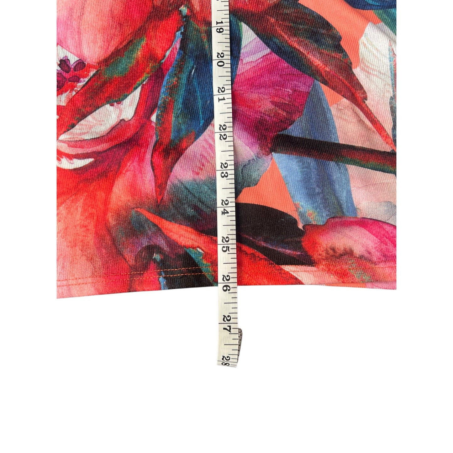 Soft Surroundings Color Watercolor Floral 3/4 Sleeve Sweater