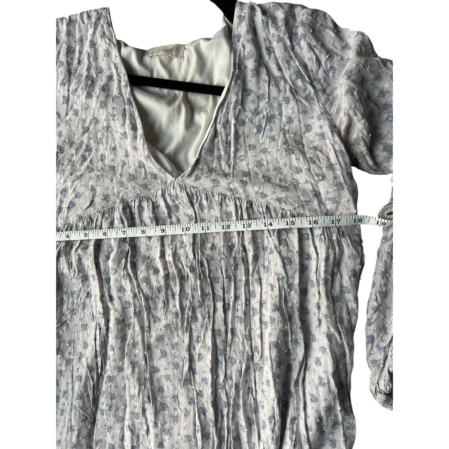 Altar'd State Babydoll Dress Blue Floral