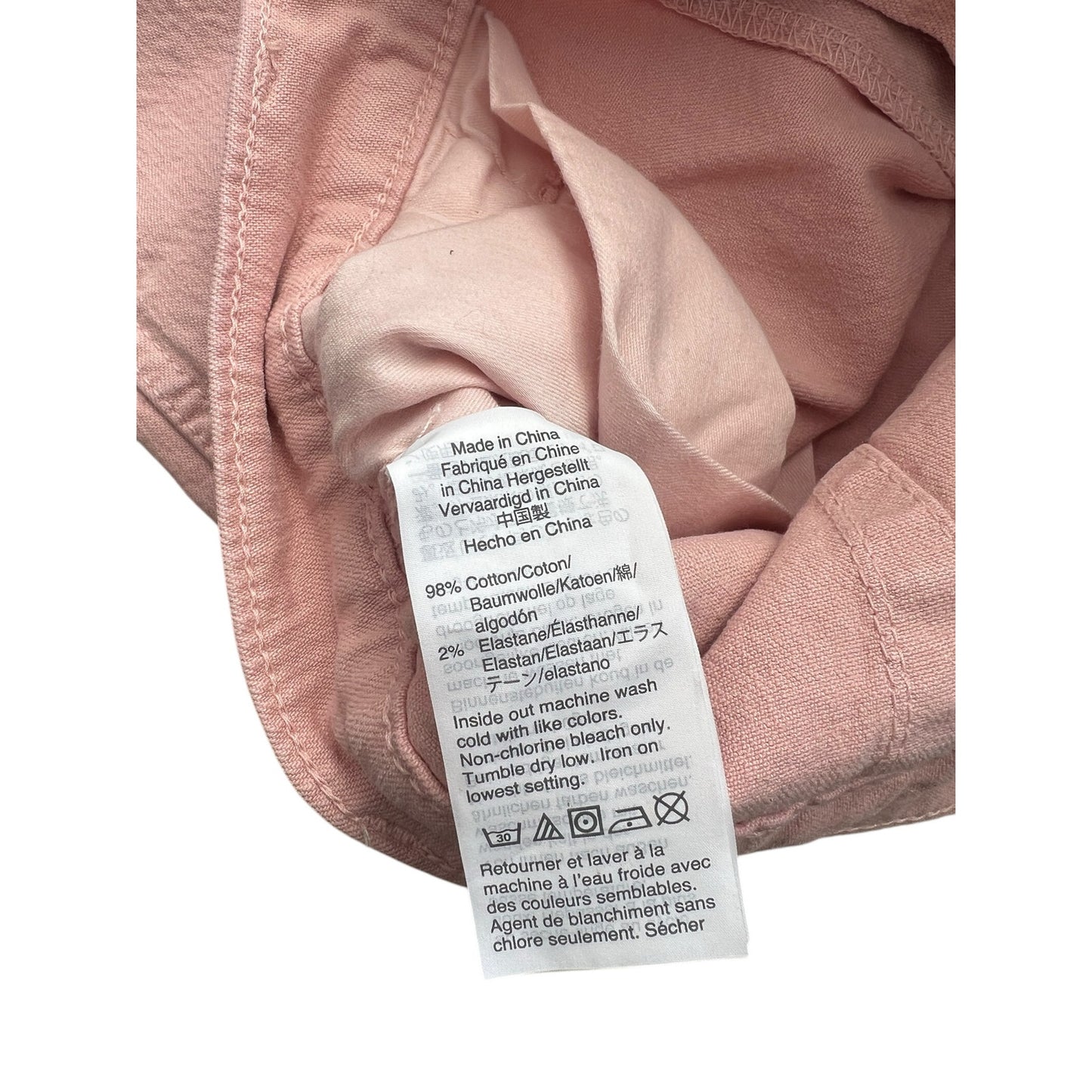 Madewell Light Pink Straight-Leg Mom Jeans – Size 27 Cotton Blend Relaxed Fit