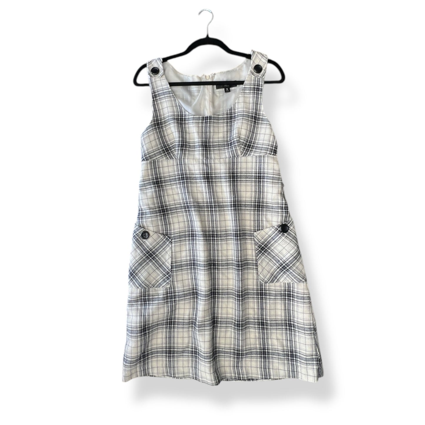 Vintage Y2K Mossimo Pinafore Black and White Plaid Dress