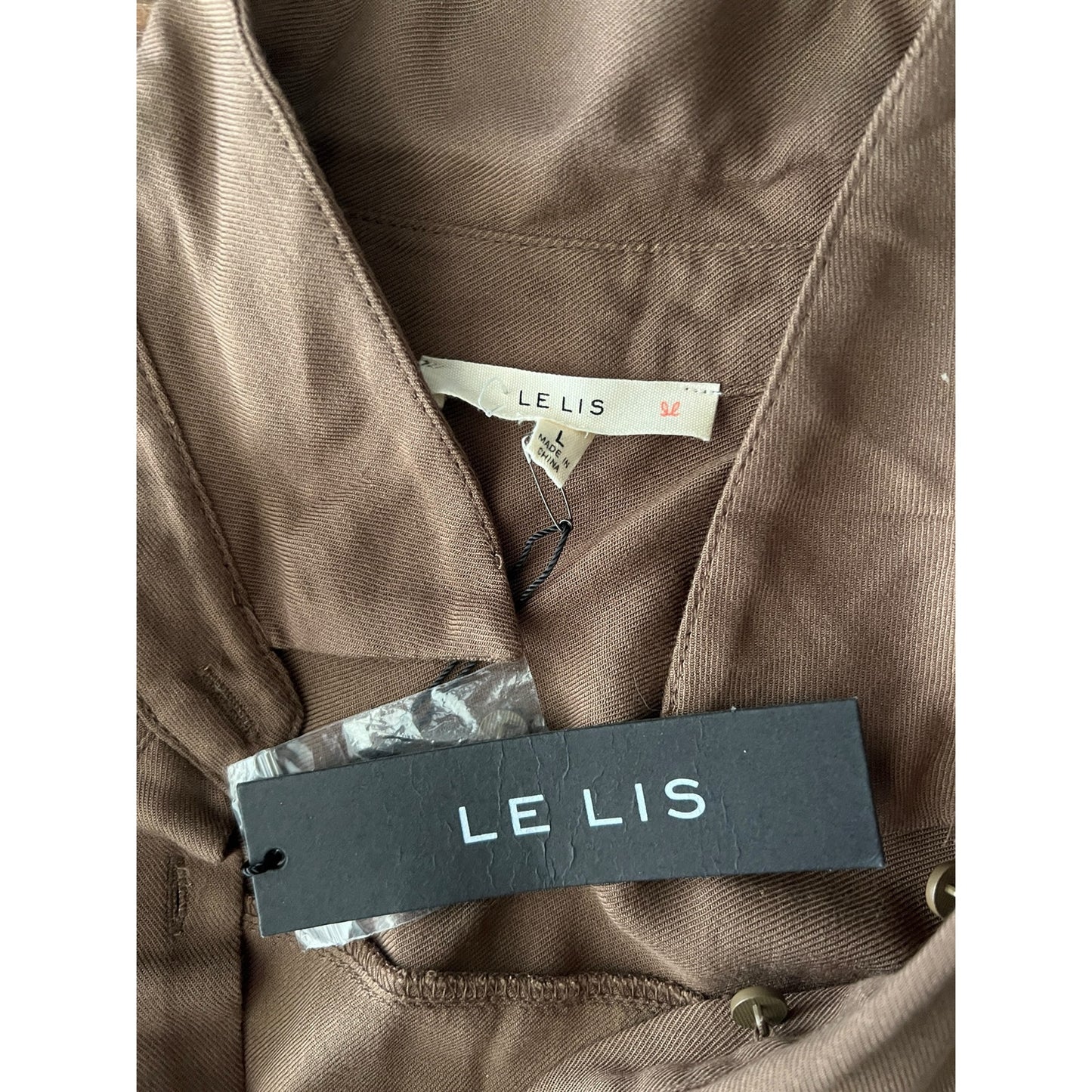 Le Lis Size L Casual Brown dress