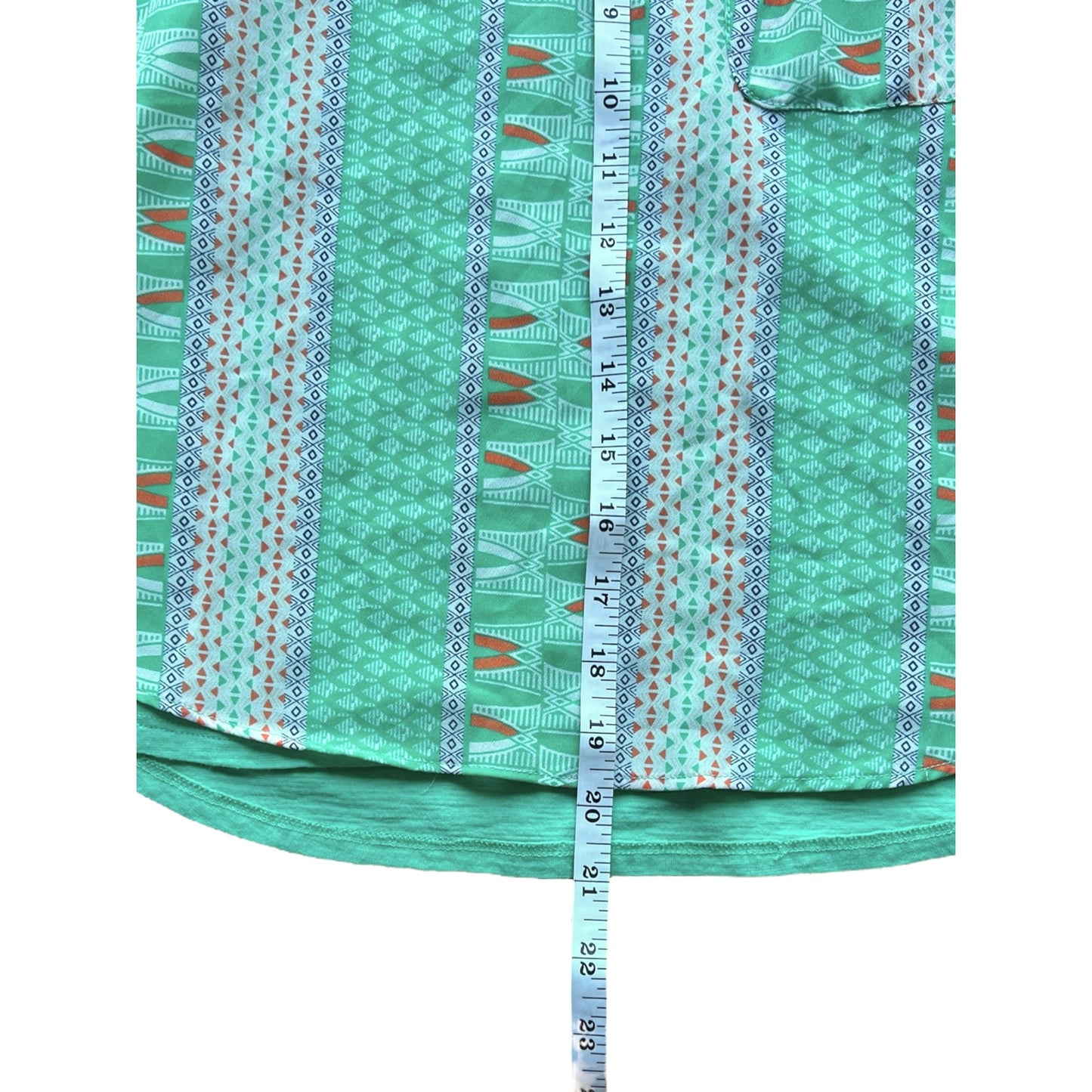 Anthro Meadow Rue Teal Light Green Short Sleeve Top