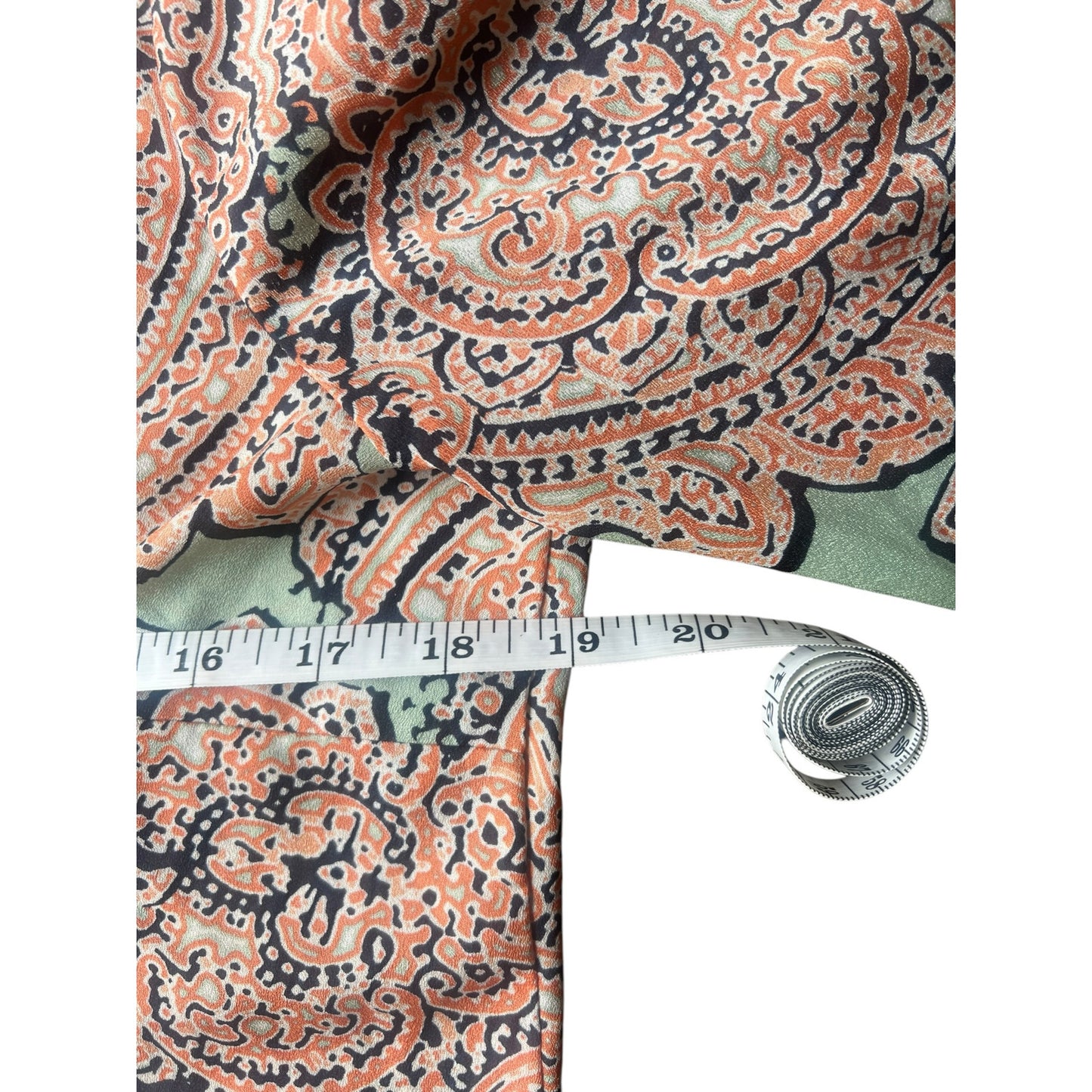 The Limited Factory Blue and Orange Paisley Blouse