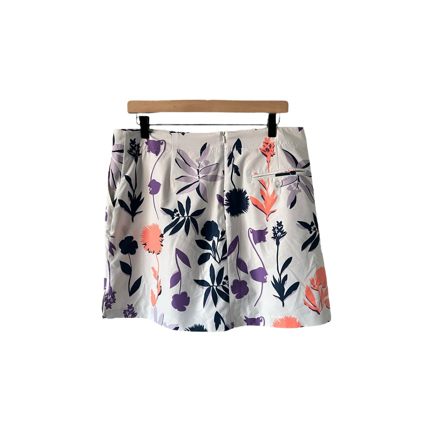 Lady Hagen White and Purple Floral Golf Skirt