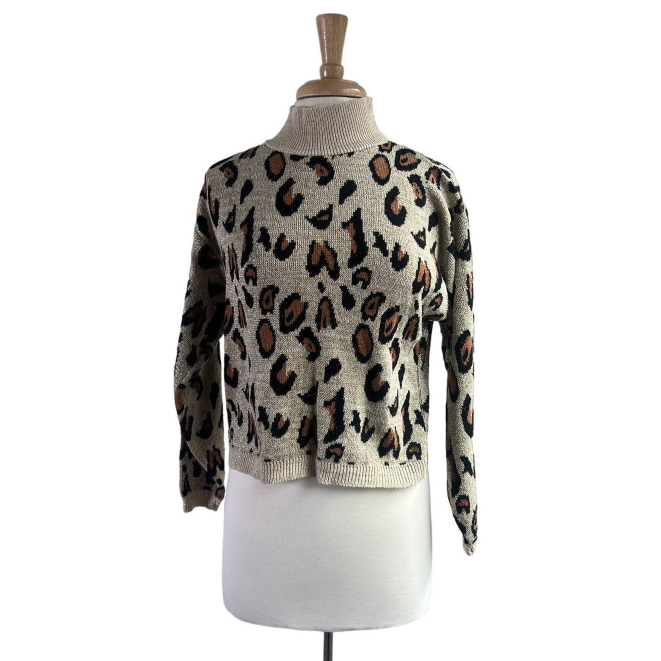 Vintage Hi Octane Leopard Print Sweater 1987