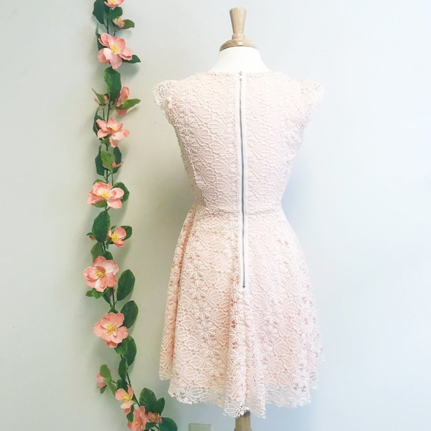 Ellison Orange Lace Fit and Flare Dress