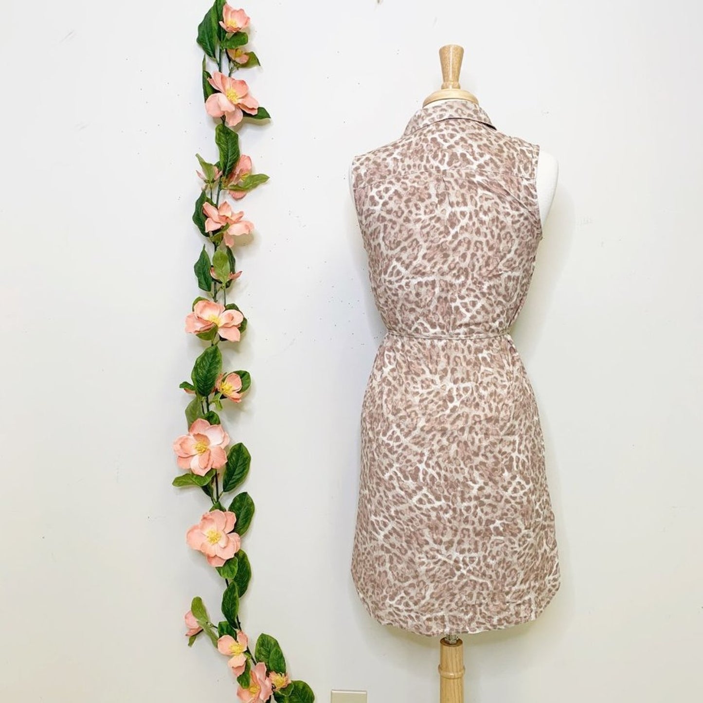 beachlunchlounge Beige Leopard Print T-Shirt Sun Dress