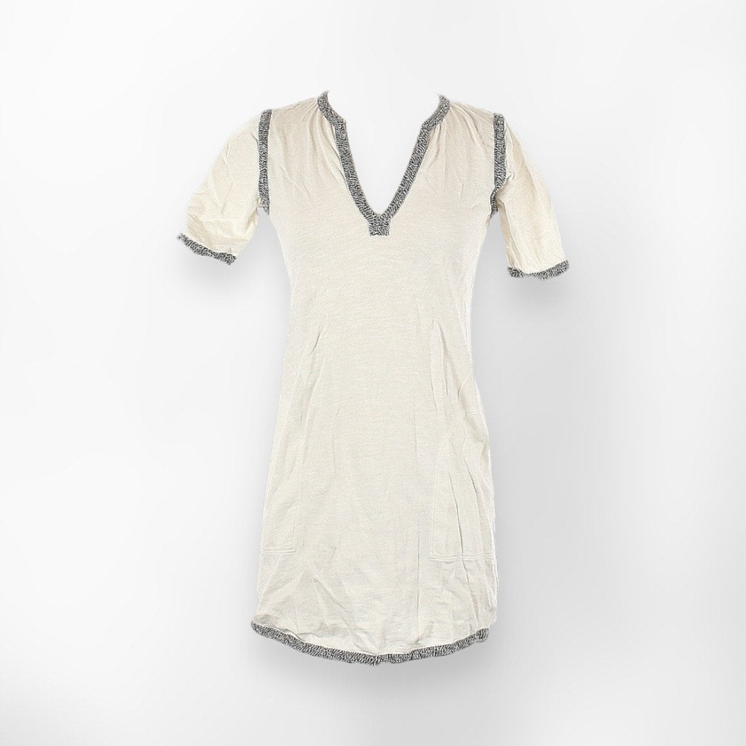 J. Crew Slub Knit White Cotton Sweatshirt Dress