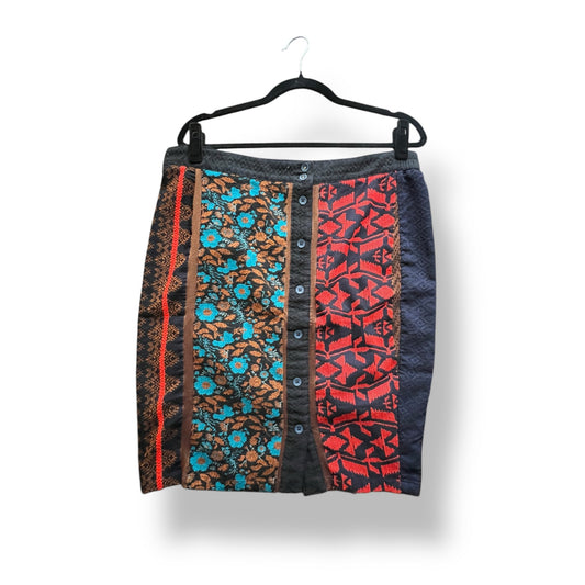 Dolan Left Coast Black Embroidered Skirt