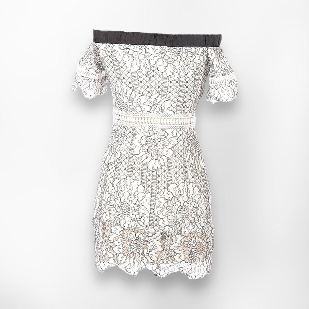 Forever 21 Off-the-shoulder White Lace Dress